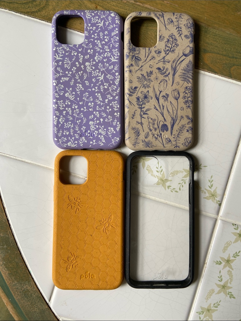 Eco-Friendly Floral & Honeycomb Pela iphone Case Bundle